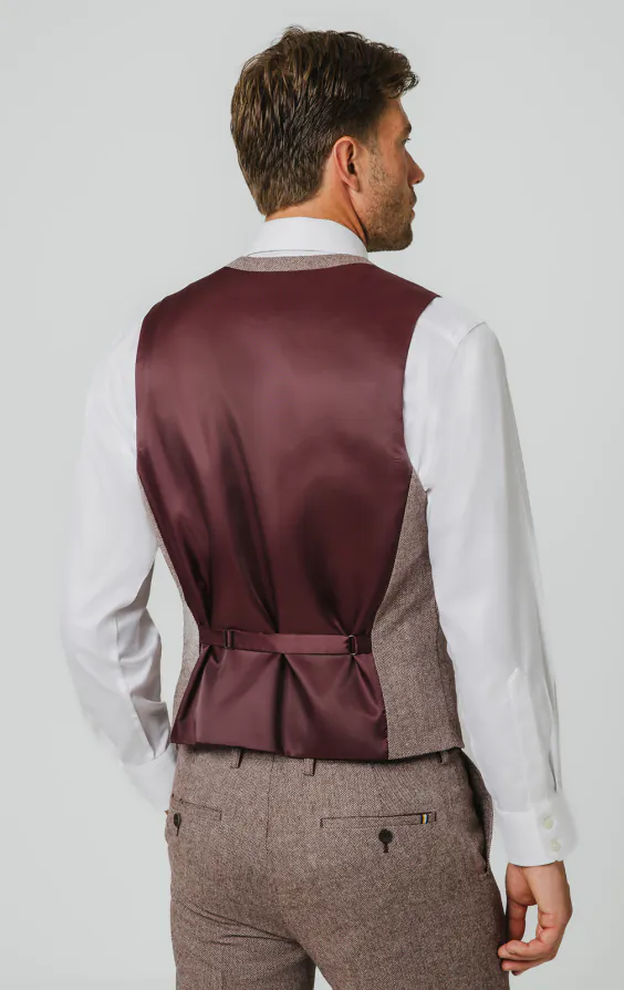 Gilet tweed séquoia à chevrons - photo 2