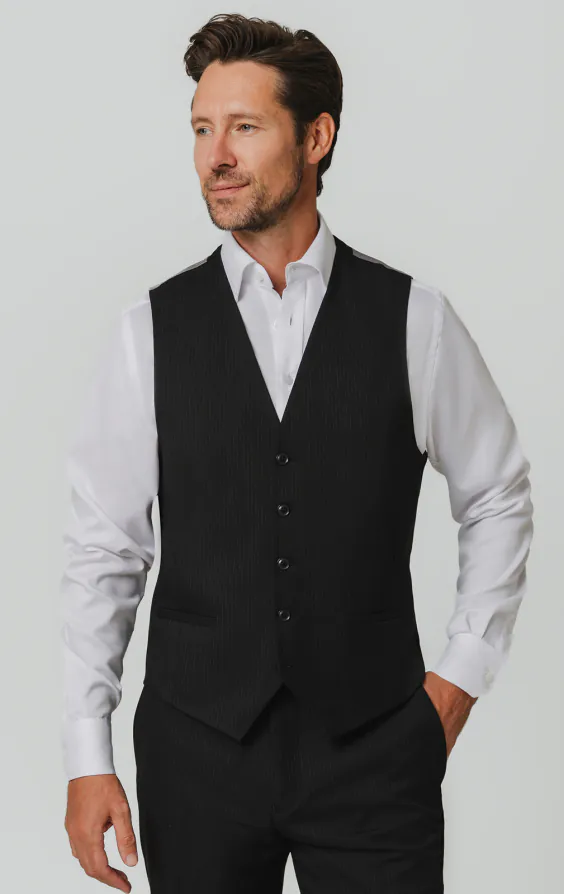 Gilet à fines rayures noires Gilet à fines rayures noires