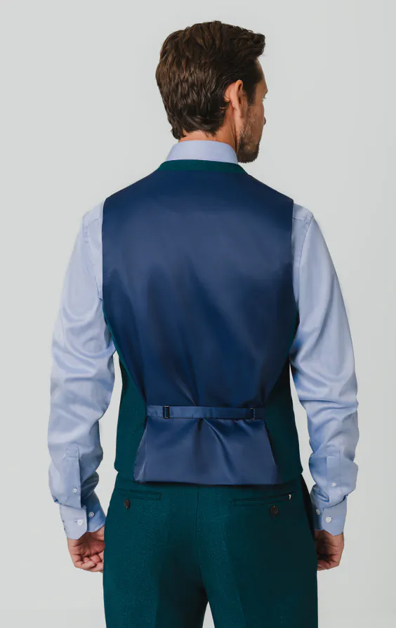 Gilet en flanelle de laine bleu sarcelle - photo 2 Gilet en flanelle de laine bleu sarcelle - photo 2