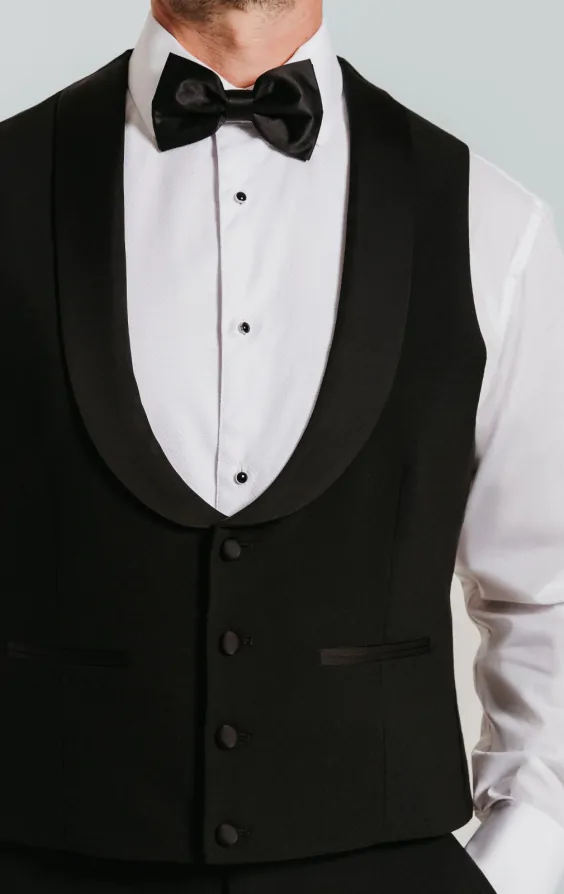 Costume Noir Et Smoking Avec Cravate Noire | Vecteur Premium