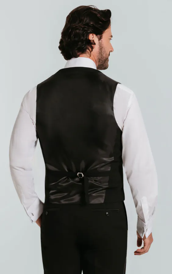 Gilet de smoking noir à revers châle - photo 2 Gilet de smoking noir à revers châle - photo 2