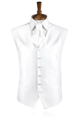 Gilet doupion blanc garçon