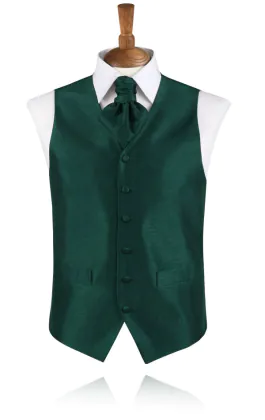 Gilet doupion vert anglais garçon