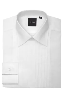 Chemise habillée, plissée devant, col standard, garçon