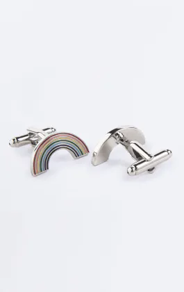 Boutons de manchette arc-en-ciel