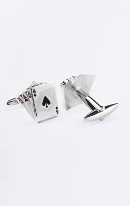 Boutons de manchette carte d'as
