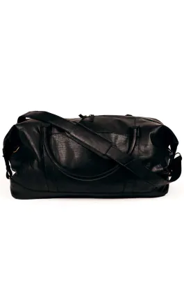 Bagage de voyage en cuir noir