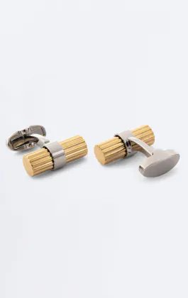 Boutons de manchette or blanc nacre - 58 Facettes