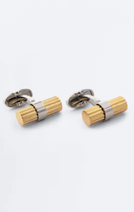 Boutons de manchette or et argent