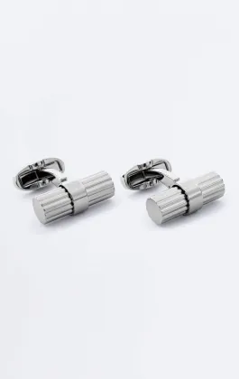Boutons de manchette argentés