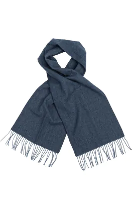 Écharpe en laine à chevrons bleu