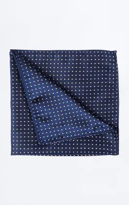 Pochette bleue à pois blancs