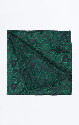 Pochette verte à motif cachemire