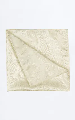 Pochette crème à motif cachemire