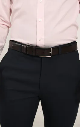 Ceinture en cuir marron