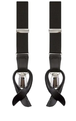 Bretelles De Luxe Slim Noires - 25mm