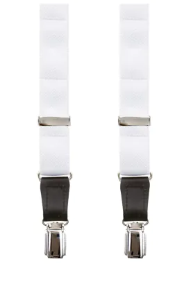 Bretelles De Luxe Slim Blanches - 25mm