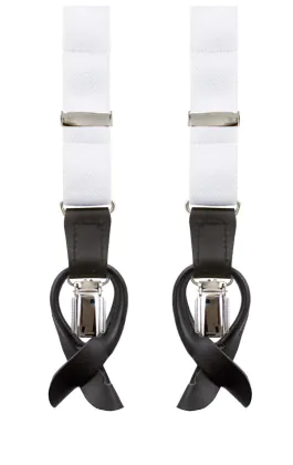 Bretelles De Luxe Slim Blanches - 25mm