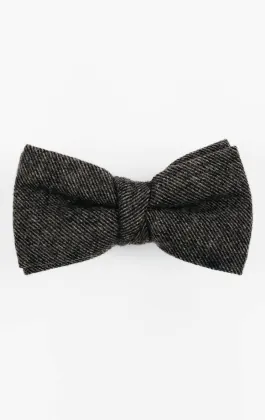 Nœud papillon tweed sergé gris