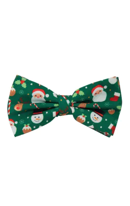 Nœud Papillon de Noël Vert Père Noël & Amis