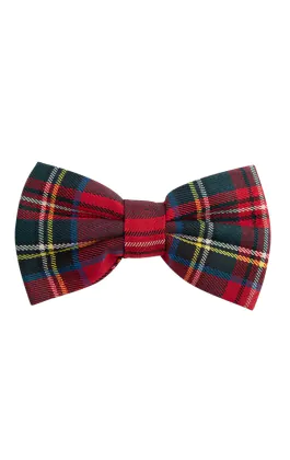 Nœud Papillon Rouge Pré-Noué Motif Tartan