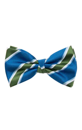 Nœud Papillon à Rayures Vert et Bleu