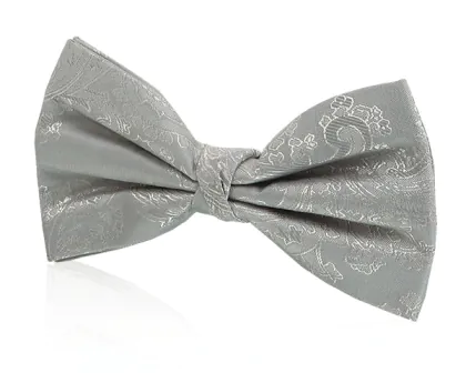 Nœud Papillon Motif Cachemire Argenté Garçon