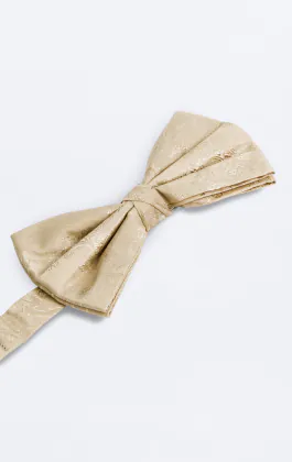 Nœud Papillon Doré Motif Cachemire