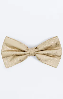 Nœud Papillon Doré Motif Cachemire