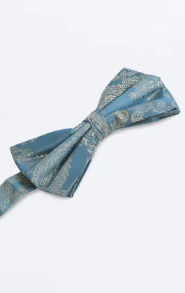 Nœud Papillon Bleu Dragée Motif Cachemire