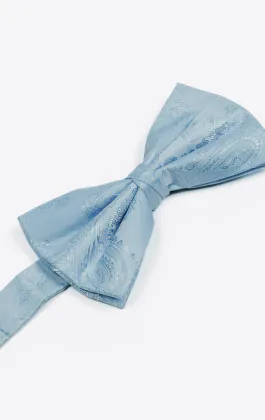 Nœud Papillon Bleu Clair Motif Cachemire