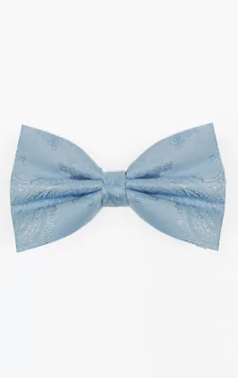 Nœud Papillon Bleu Clair Motif Cachemire