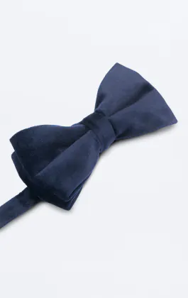 Nœud Papillon Velours Bleu Marine