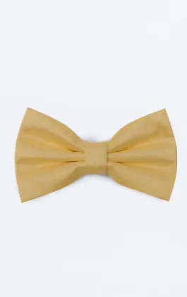 Nœud papillon en doupion jaune clair