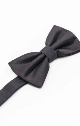 Nœud papillon en doupion gris foncé