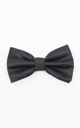 Nœud papillon en doupion gris foncé