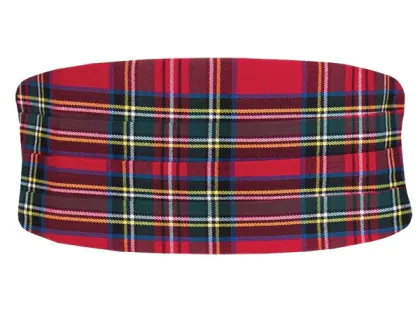 Dobell Ceinture de Smoking Rouge Tartan