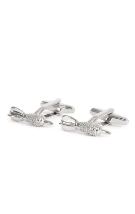 2 Paires Boutons De Manchette Poisson Galvanisés - Accessoire Chemise Homme Élégant