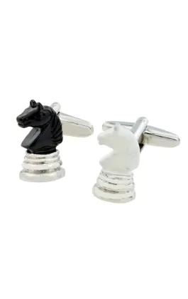 Boutons De Manchette Knight Rider KITT Rétro - En Acier émaillé Noir - Neuf Dans Boîte Cadeau