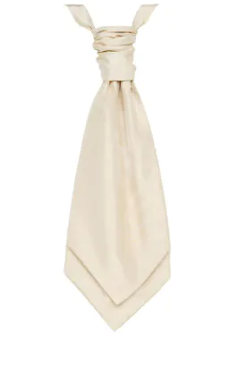 Foulard-Cravate Doupion Doré (Pré-Noué & Noué à la main)
