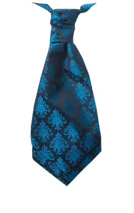 Foulard-Cravate Motif Da Vinci Bleu