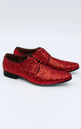 Chaussures à Paillettes Rouges