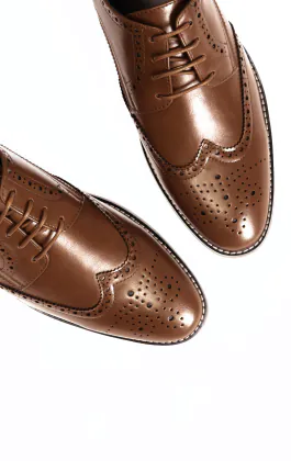 Chaussures Derby brogue tan
