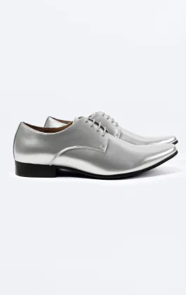 Chaussures Habillées Contemporaines Argent Vernies