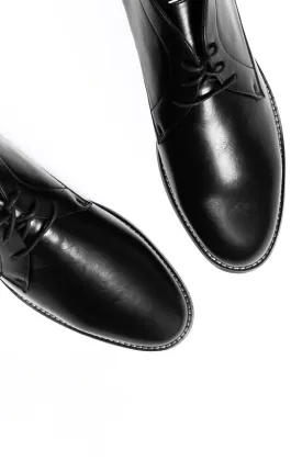 Bottines chukka en dentelle noires