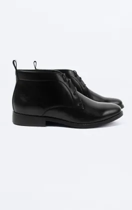 Bottines chukka en dentelle noires