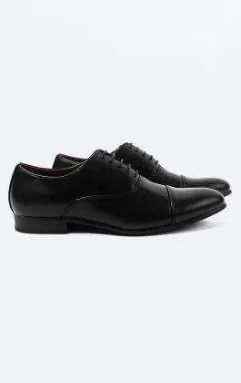 Chaussures à bouts ronds en toile noire