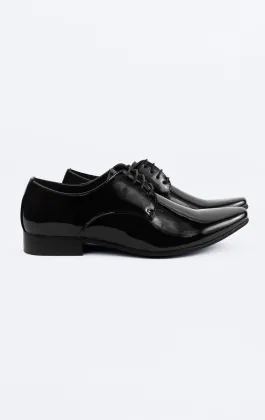 Chaussures Habillées Vernies Noir Style Contemporain
