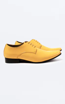 Chaussures Habillées Vernies Jaune Style Contemporain