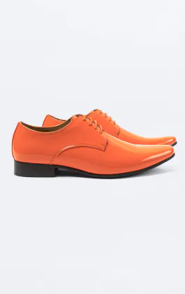 Chaussures Habillées Vernies Orange Style Contemporain